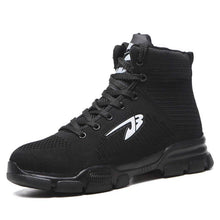 Lade das Bild in den Galerie-Viewer, Herren Stahlkappenstiefel Winter Warm Komfortable Industriekonstruktion Rutschfeste Tennisarbeitssicherheitsschuhe