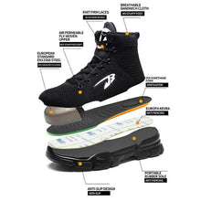 Lade das Bild in den Galerie-Viewer, Herren Stahlkappenstiefel Winter Warm Komfortable Industriekonstruktion Rutschfeste Tennisarbeitssicherheitsschuhe