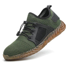 Load image into Gallery viewer, Men's work shoes mesh Breatweight Comfortable Steel toe Safety industrial building slipproof shoes