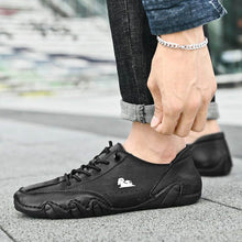 Cargar imagen en el visor de la galería, Mujeres hechas a mano de gamuza con sujetador de velcro, zapatos de beck, zapatillas de deporte de legurch de cuero impermeable, antideslizante, transpirable