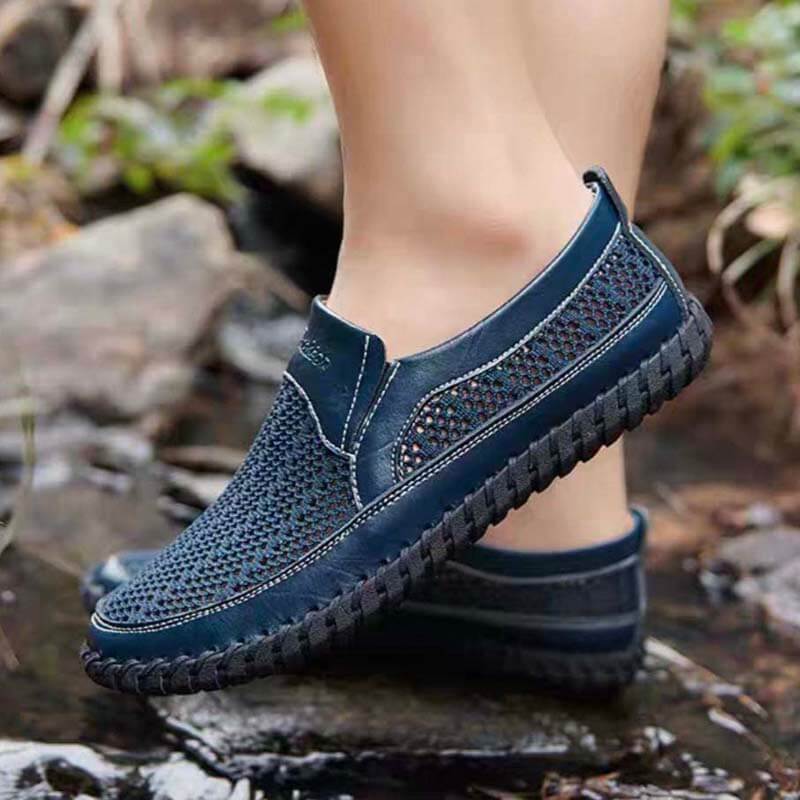 Männer Mesh-Gewebe bequeme rutschfeste weiche Sohle Outdoor-Freizeitschuhe