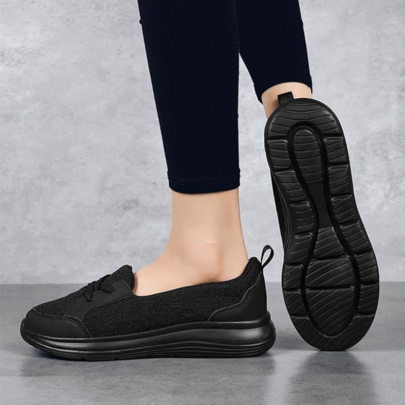 Damen Slip-on Freizeitschuhe Low-Top Flache Sohlen Wanderschuhe