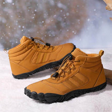Cargar imagen en el visor de la galería, Zapatos descalzos para hombres Zapatillas de senderos impermeables para el invierno zapatillas de invierno forradas de invierno unisex botas de nieve al aire libre Slipproof Boots de invierno