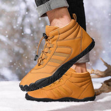 Cargar imagen en el visor de la galería, Zapatos descalzos para hombres Zapatillas de senderos impermeables para el invierno zapatillas de invierno forradas de invierno unisex botas de nieve al aire libre Slipproof Boots de invierno
