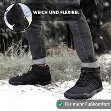 Cargar imagen en el visor de la galería, Zapatos descalzos para hombres Zapatillas de senderos impermeables para el invierno zapatillas de invierno forradas de invierno unisex botas de nieve al aire libre Slipproof Boots de invierno