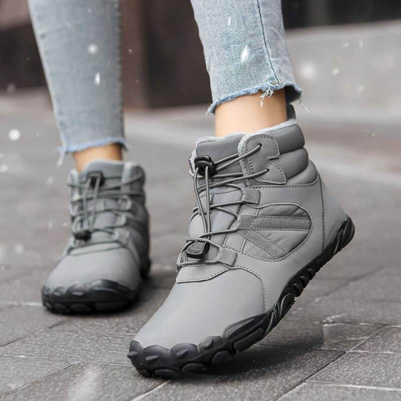 Thick winter snow boots outside warm mountaineering shoes slippring & waterproof barefoot shoe for the winter (unisex)