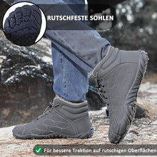 Lade das Bild in den Galerie-Viewer, Warme Verschleißfeste Winterstiefel Außenbereich Mittellange Bergsteigerstiefel Rutschfester & Wasserdichter Barfußschuh für den Winter (Unisex)