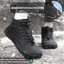Lade das Bild in den Galerie-Viewer, Warme Verschleißfeste Winterstiefel Außenbereich Mittellange Bergsteigerstiefel Rutschfester & Wasserdichter Barfußschuh für den Winter (Unisex)