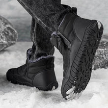 Lade das Bild in den Galerie-Viewer, Herren Verdickte Warme Outdoor-Freizeit-Schneestiefel Mit Seitlichem Reißverschluss Rutschfester & Wasserdichter Barfußschuh für den Winter