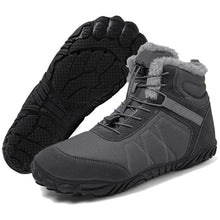 Lade das Bild in den Galerie-Viewer, Outdoor-Schneestiefel Dicke Sohle Baumwollschuhe Wanderschuhe Rutschfester & Wasserdichter Barfußschuh für den Winter (Unisex)