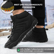 Lade das Bild in den Galerie-Viewer, Herren-Schneestiefel mit Mittlerem Schnitt Warm für den Außenbereich Lässig Verschleißfest Wanderschuhe Rutschfester & Wasserdichter Barfußschuh für den Winter