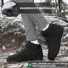 Lade das Bild in den Galerie-Viewer, Herren-Schneestiefel mit Mittlerem Schnitt Warm für den Außenbereich Lässig Verschleißfest Wanderschuhe Rutschfester & Wasserdichter Barfußschuh für den Winter