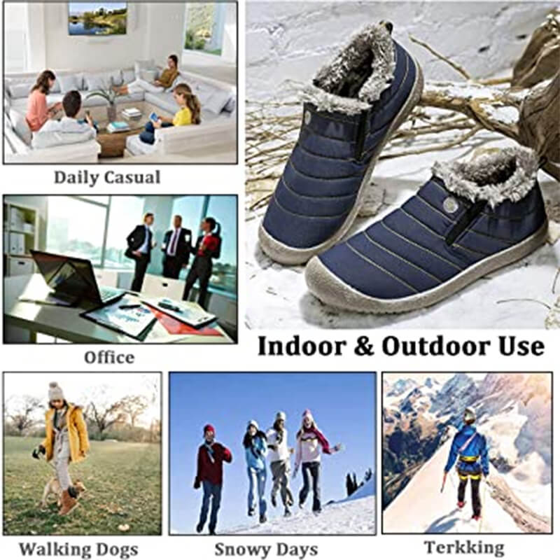 Wasserdichte Warme mit Plüsch Gefütterte Outdoor-Schuhe Stiefeletten Unisex