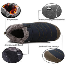 Load image into Gallery viewer, Men's slip on ankle booties anti-slip-water-resistant fur-fed snowshoes Outdoor sneakers