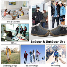 Load image into Gallery viewer, Men's slip on ankle booties anti-slip-water-resistant fur-fed snowshoes Outdoor sneakers