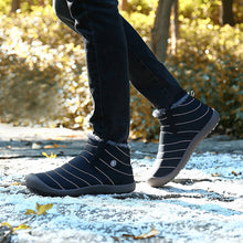 Load image into Gallery viewer, Men's slip on ankle booties anti-slip-water-resistant fur-fed snowshoes Outdoor sneakers