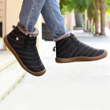 Load image into Gallery viewer, Men's slip on ankle booties anti-slip-water-resistant fur-fed snowshoes Outdoor sneakers