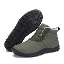 Cargar imagen en el visor de la galería, Botas de tobillo de forro de lujo de peluche impermeable de gran tamaño para hombres