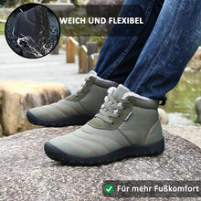 Cargar imagen en el visor de la galería, Botas de tobillo de forro de lujo de peluche impermeable de gran tamaño para hombres