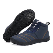 Cargar imagen en el visor de la galería, Botas de tobillo de forro de lujo de peluche impermeable de gran tamaño para hombres