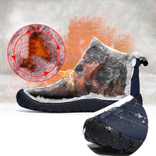 Cargar imagen en el visor de la galería, Botas de tobillo de forro de lujo de peluche impermeable de gran tamaño para hombres