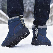Cargar imagen en el visor de la galería, Botas de tobillo de forro de lujo de peluche impermeable de gran tamaño para hombres