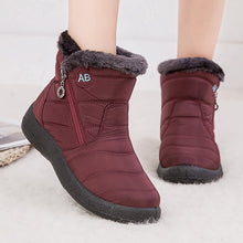 Cargar imagen en el visor de la galería, Femenina de nieve de invierno de invierno Botas cortas de tobillo Slip on Water Imust Women Women Boots Fur -Lined Warm Shoes