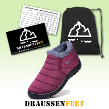 Load image into Gallery viewer, Warm snowshoes for women outdoor fur feed winter shoes anti-slip lightweight ankle booty