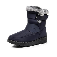 Cargar imagen en el visor de la galería, Botas de nieve para mujeres de invierno con comida cálida, botines cómodos y sin deslizamiento, zapatos de plataforma para caminar al aire libre impermeables