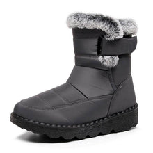 Cargar imagen en el visor de la galería, Botas de nieve para mujeres de invierno con comida cálida, botines cómodos y sin deslizamiento, zapatos de plataforma para caminar al aire libre impermeables