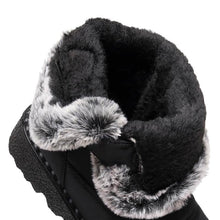 Cargar imagen en el visor de la galería, Botas de nieve para mujeres de invierno con comida cálida, botines cómodos y sin deslizamiento, zapatos de plataforma para caminar al aire libre impermeables