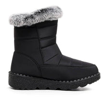 Cargar imagen en el visor de la galería, Botas de nieve para mujeres de invierno con comida cálida, botines cómodos y sin deslizamiento, zapatos de plataforma para caminar al aire libre impermeables
