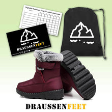 Cargar imagen en el visor de la galería, Botas de nieve para mujeres de invierno con comida cálida, botines cómodos y sin deslizamiento, zapatos de plataforma para caminar al aire libre impermeables