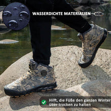 Lade das Bild in den Galerie-Viewer, Herren-Schneestiefel, warme Fleece-gemütliche rutschfeste Stiefeletten, Plüsch-bequeme Outdoor-Wanderschuhe, gefütterte Trekkingschuhe, Winter