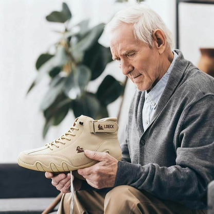 Ergono X - orthopädische gesundheit, wasserdichter & schmerzlindernder Leder-Barfußschuh