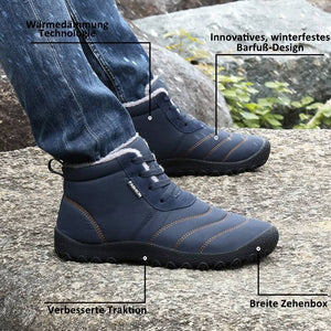 Große Größe Herren Streifen wasserdichte Plüsch Futter Streifen Stiefeletten