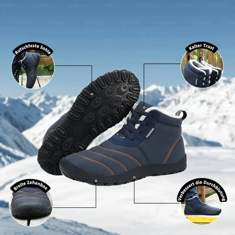 Große Größe Herren Streifen wasserdichte Plüsch Futter Streifen Stiefeletten