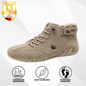 Ergono X - orthopädische gesundheit, wasserdichter & schmerzlindernder Leder-Barfußschuh