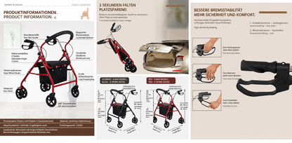 Rollator mit Sitz für sichere Mobilität