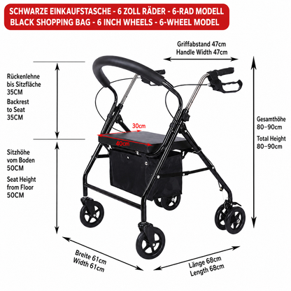 Rollator mit Sitz für sichere Mobilität