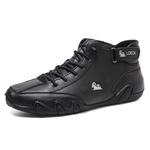 Ergono X - orthopädische gesundheit, wasserdichter & schmerzlindernder Leder-Barfußschuh