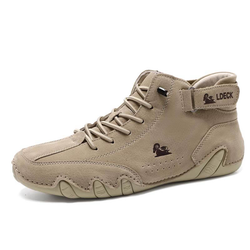Ergono X - orthopädische gesundheit, wasserdichter & schmerzlindernder Leder-Barfußschuh