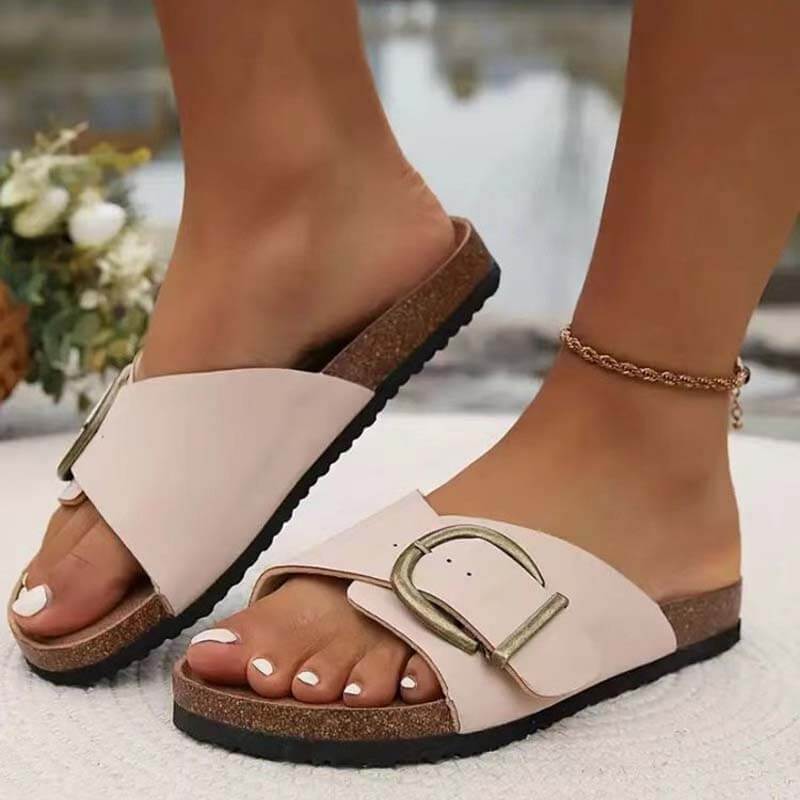Damen Frauen Dicken Sohlen Hausschuhe Sommer Mode Gürtel Schnalle Sandalen Schuhe