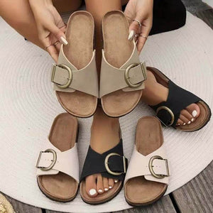 Damen Frauen Dicken Sohlen Hausschuhe Sommer Mode Gürtel Schnalle Sandalen Schuhe