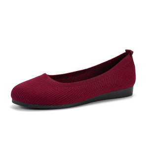 Damen Frühling Runde Zehen Flache Einzelschuhe Mokassins Sport Freizeitschuhe