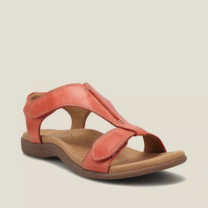 Damen Sandalen mit dicken Sohlen und Keilabsatz und Klettverschluss