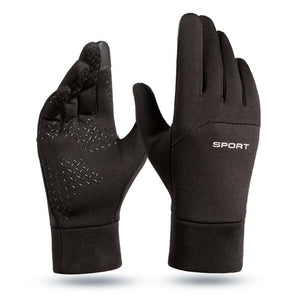 Herren Outdoor Winter Plüschfutter Warme rutschfeste Handschuhe Radfahren Bergsteigen Skifahren Wasserdicht Winddicht Sporthandschuhe