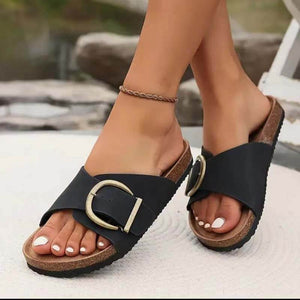 Damen Frauen Dicken Sohlen Hausschuhe Sommer Mode Gürtel Schnalle Sandalen Schuhe