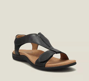 Damen Sandalen mit dicken Sohlen und Keilabsatz und Klettverschluss