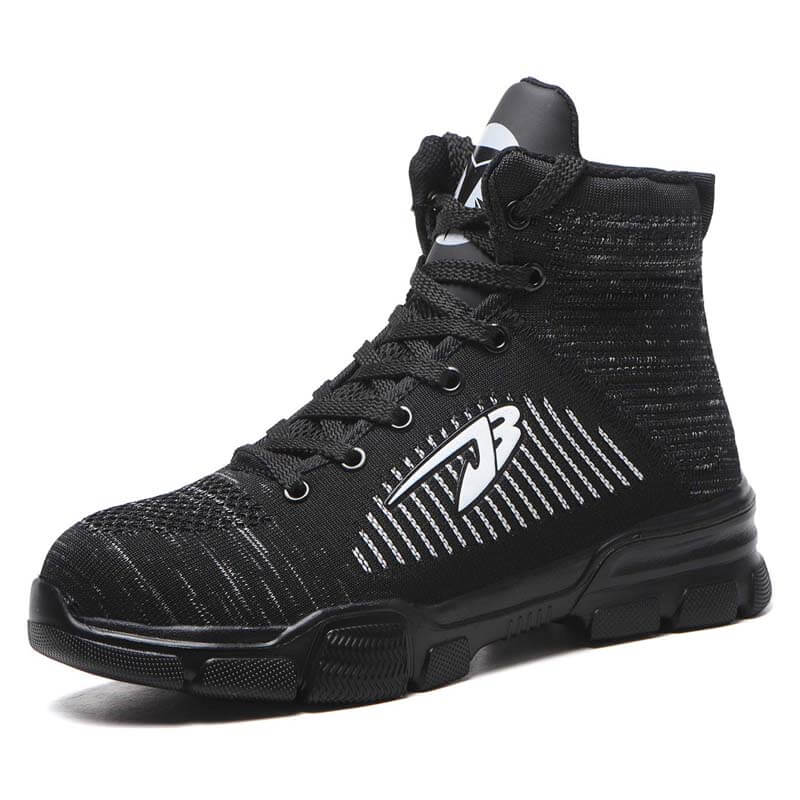 Herren Stahlkappenstiefel Winter Warm Komfortable Industriekonstruktion Rutschfeste Tennisarbeitssicherheitsschuhe